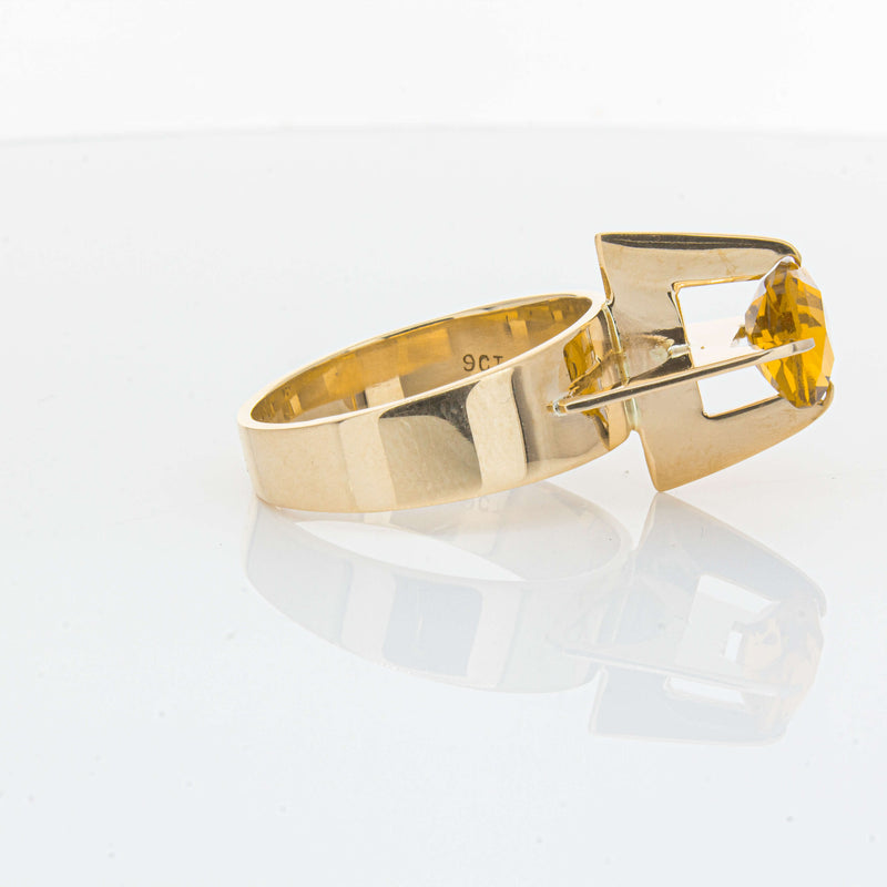 Vintage 9ct Yellow Gold Citrine Ring - Ring - Walker & Hall