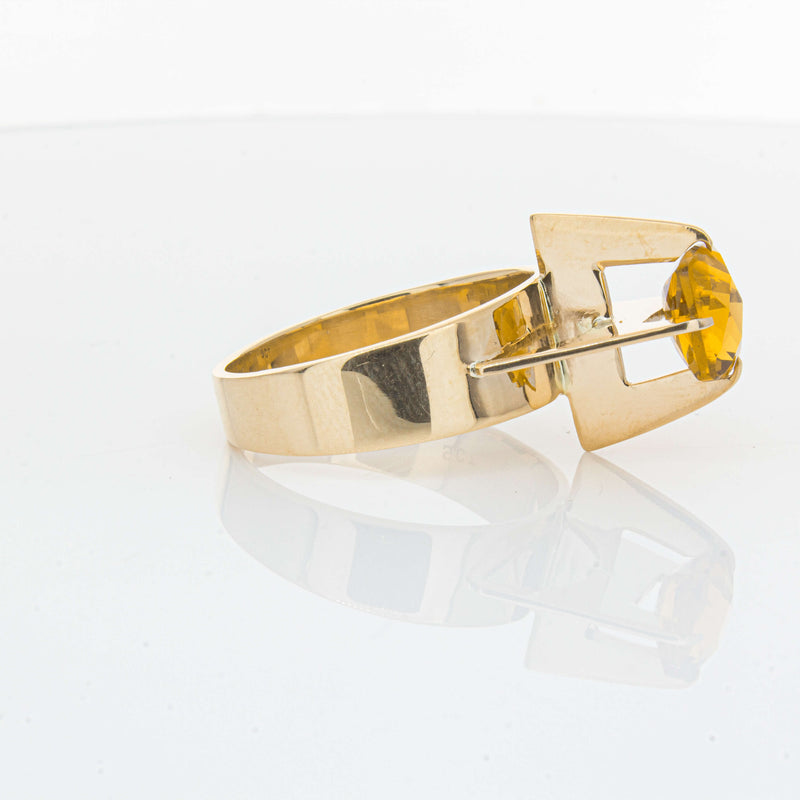 Vintage 9ct Yellow Gold Citrine Ring - Ring - Walker & Hall