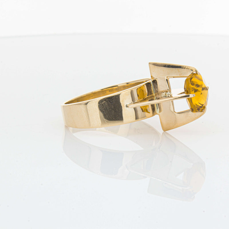 Vintage 9ct Yellow Gold Citrine Ring - Ring - Walker & Hall