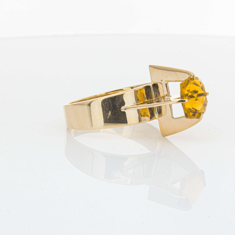 Vintage 9ct Yellow Gold Citrine Ring - Ring - Walker & Hall