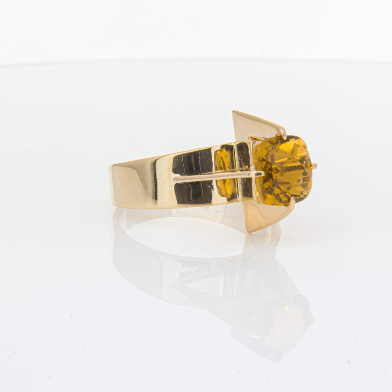 Vintage 9ct Yellow Gold Citrine Ring - Ring - Walker & Hall