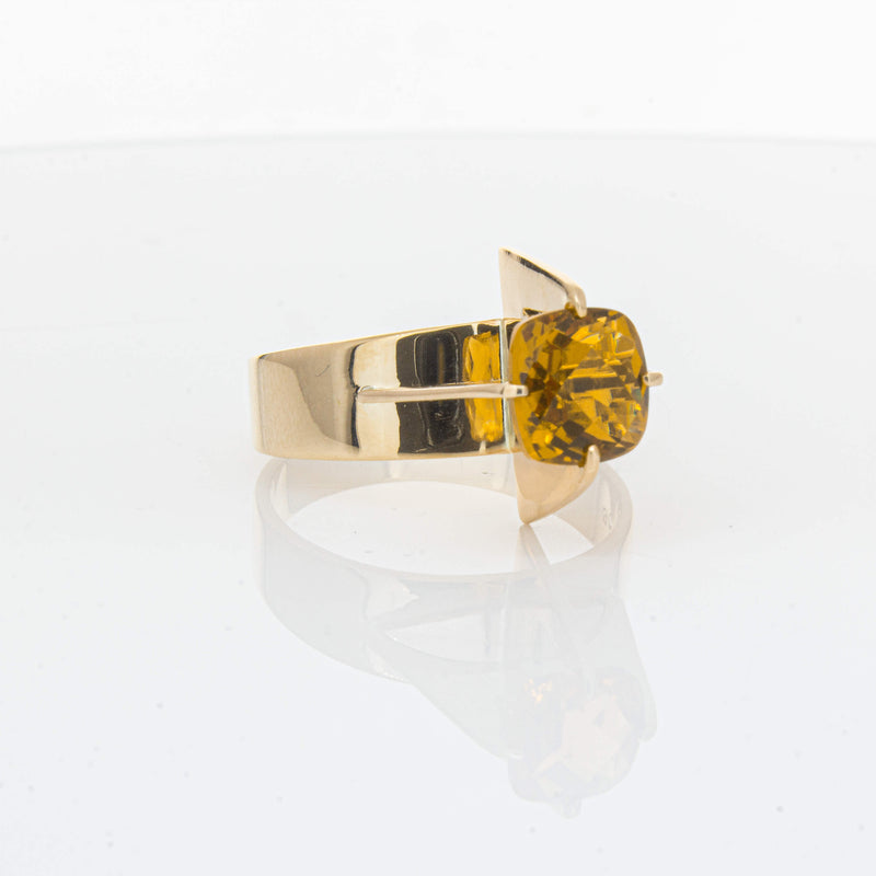 Vintage 9ct Yellow Gold Citrine Ring - Ring - Walker & Hall