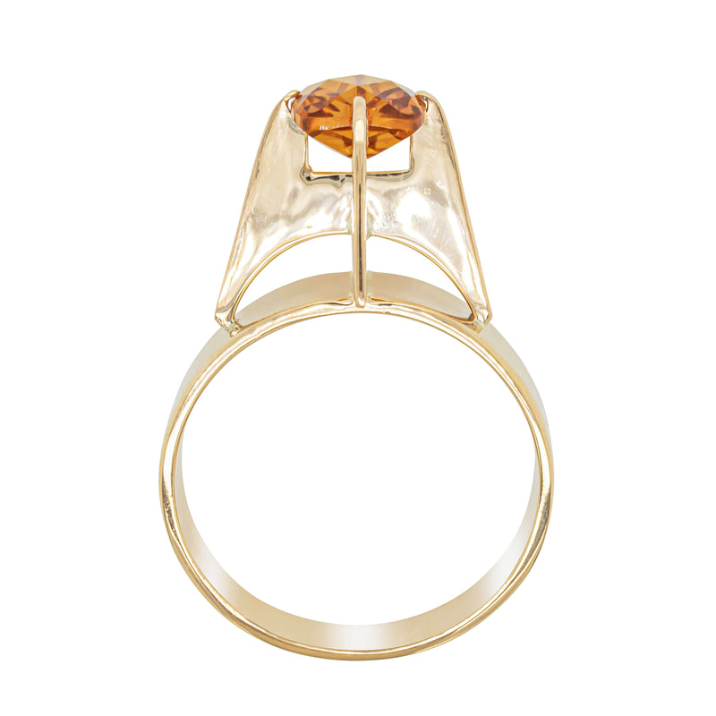 Vintage 9ct Yellow Gold Citrine Ring - Ring - Walker & Hall