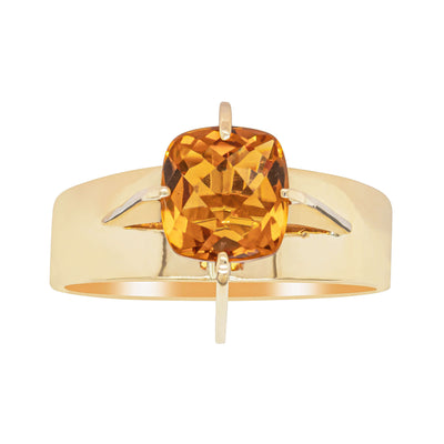 Vintage 9ct Yellow Gold Citrine Ring - Ring - Walker & Hall