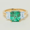 18ct Yellow Gold 2.87ct Emerald & Diamond Odyssey Ring - Ring - Walker & Hall
