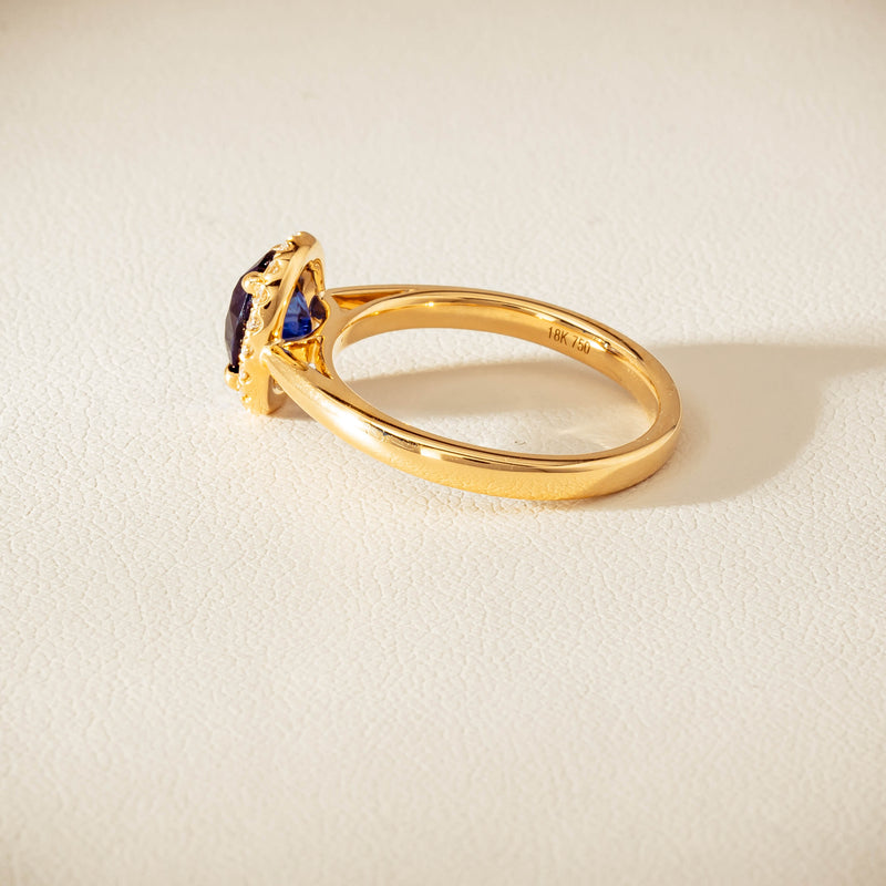 18ct Yellow Gold 1.58ct Sapphire & Diamond Nina Ring - Ring - Walker & Hall