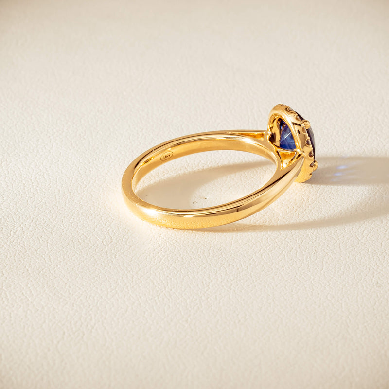 18ct Yellow Gold 1.58ct Sapphire & Diamond Nina Ring - Ring - Walker & Hall