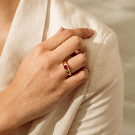 9ct Yellow Gold .57ct Pink Sapphire Kylie Ring - Ring - Walker & Hall