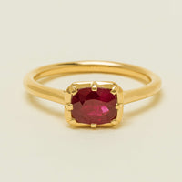 18ct Yellow Gold 1.02ct Ruby Solitaire Ring - Ring - Walker & Hall