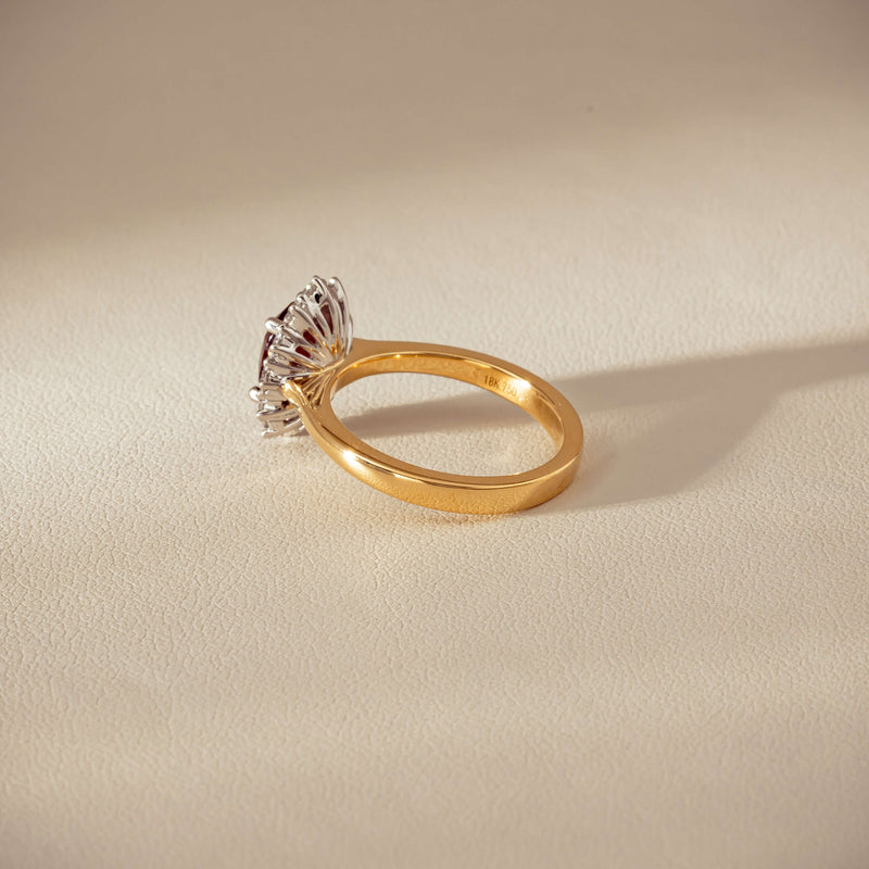 18ct Yellow Gold 1.44ct Ruby & Diamond Belle Ring - Ring - Walker & Hall