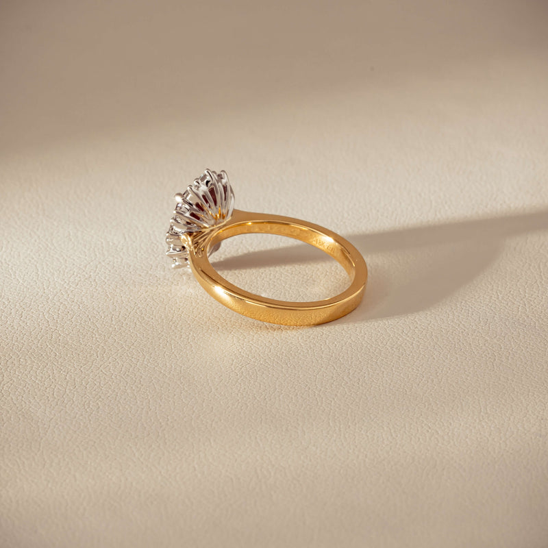 18ct Yellow Gold 1.44ct Ruby & Diamond Belle Ring - Ring - Walker & Hall