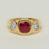 18ct Yellow Gold 1.52ct Ruby & Diamond Three-Stone Natalia Ring - Ring - Walker & Hall