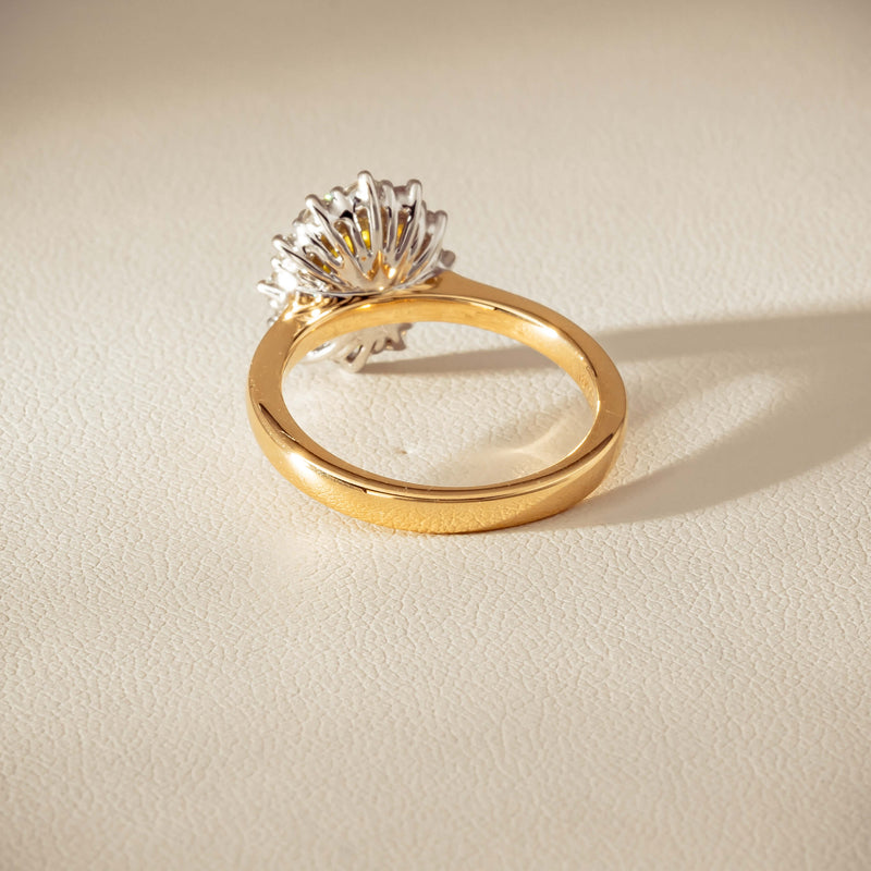 18ct Yellow Gold 1.51ct Yellow Sapphire & Diamond Belle Ring - Ring - Walker & Hall