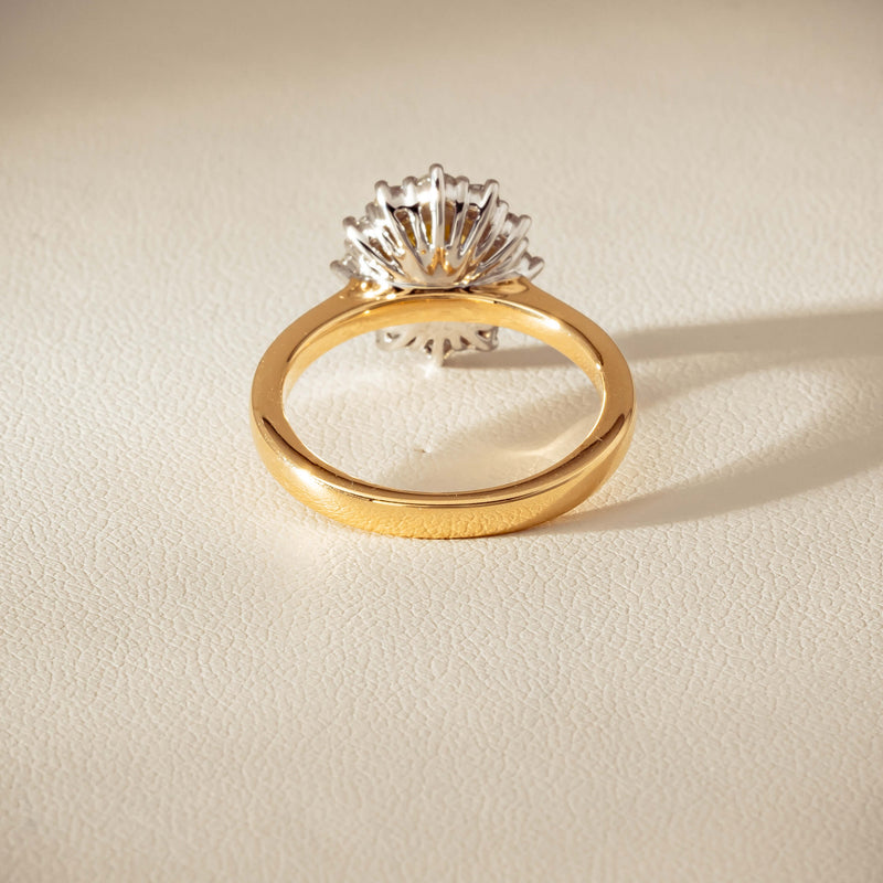 18ct Yellow Gold 1.51ct Yellow Sapphire & Diamond Belle Ring - Ring - Walker & Hall