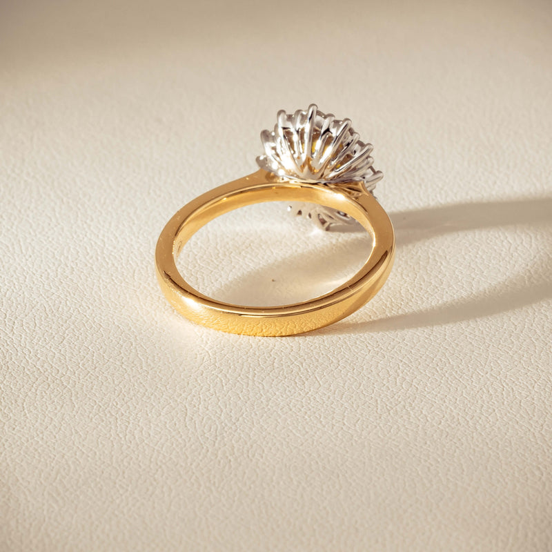 18ct Yellow Gold 1.51ct Yellow Sapphire & Diamond Belle Ring - Ring - Walker & Hall