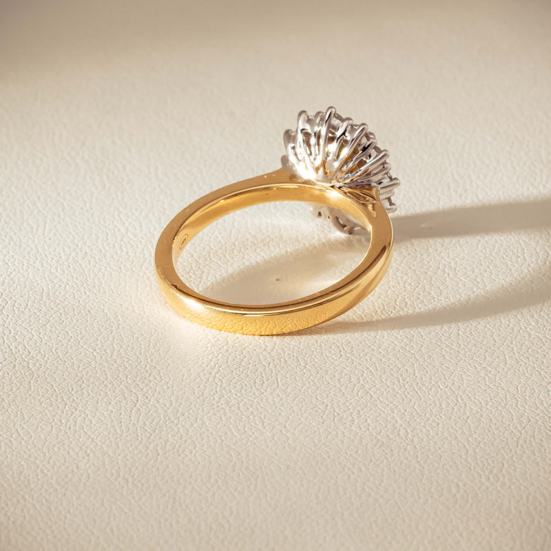 18ct Yellow Gold 1.51ct Yellow Sapphire & Diamond Belle Ring - Ring - Walker & Hall