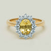 18ct Yellow Gold 1.51ct Yellow Sapphire & Diamond Belle Ring - Ring - Walker & Hall