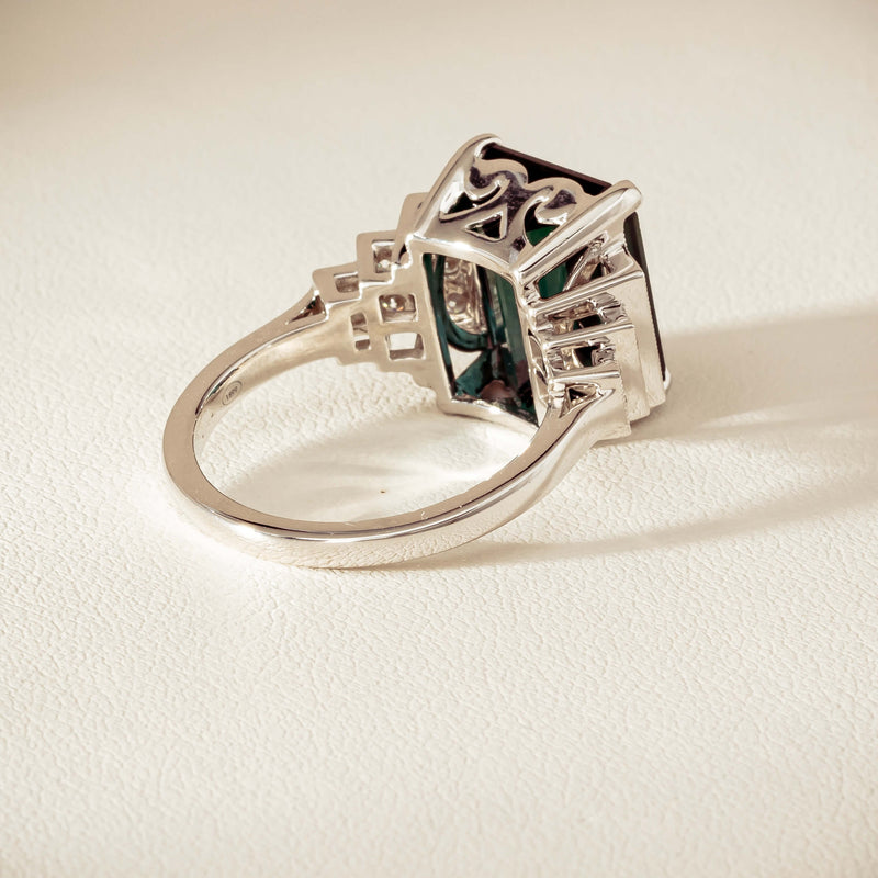 18ct White Gold 8.03ct Tourmaline & Diamond Maya Ring - Ring - Walker & Hall