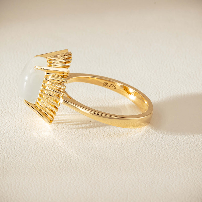 9ct Yellow Gold Moonstone Meteor Ring - Ring - Walker & Hall