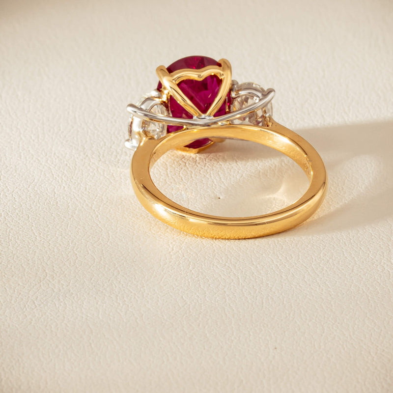 18ct Yellow & White Gold 4.54ct Ruby & Diamond Ring - Ring - Walker & Hall