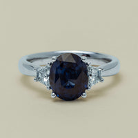 18ct White Gold 4.05ct Sapphire & Diamond Ring - Ring - Walker & Hall