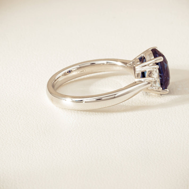 18ct White Gold 4.05ct Sapphire & Diamond Ring - Ring - Walker & Hall