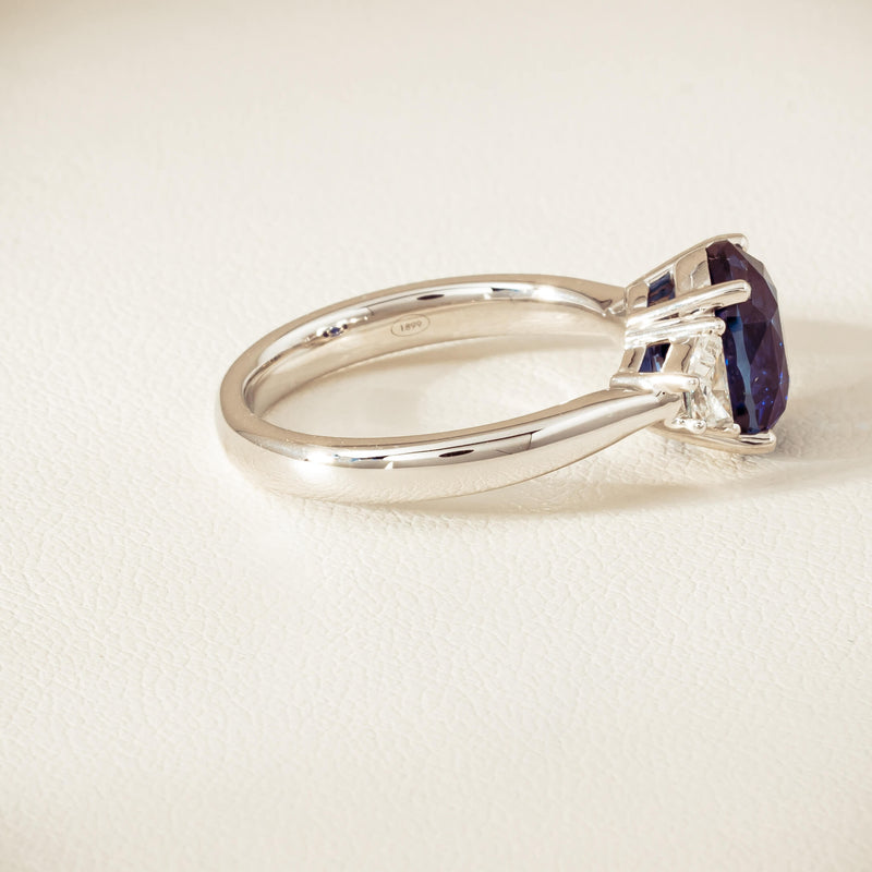 18ct White Gold 4.05ct Sapphire & Diamond Ring - Ring - Walker & Hall