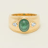 18ct Yellow Gold 2.12ct Oval Cabochon Emerald Ring - Ring - Walker & Hall