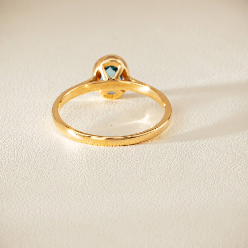 9ct Yellow Gold Blue Topaz Iris Ring - Ring - Walker & Hall
