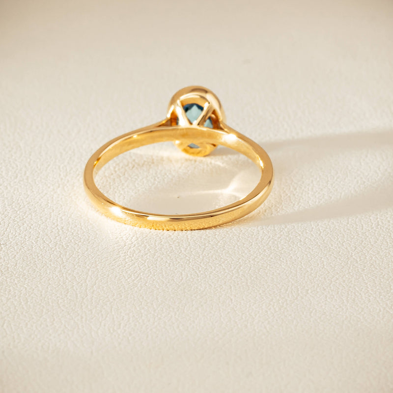 9ct Yellow Gold Blue Topaz Iris Ring - Ring - Walker & Hall