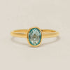 9ct Yellow Gold Blue Topaz Iris Ring - Ring - Walker & Hall