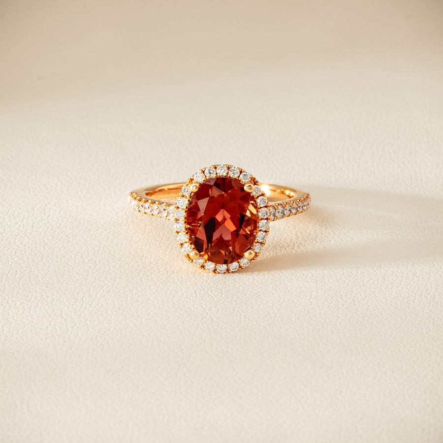 18ct Rose Gold 2.45ct Tourmaline & Diamond Sierra Ring - Ring - Walker & Hall