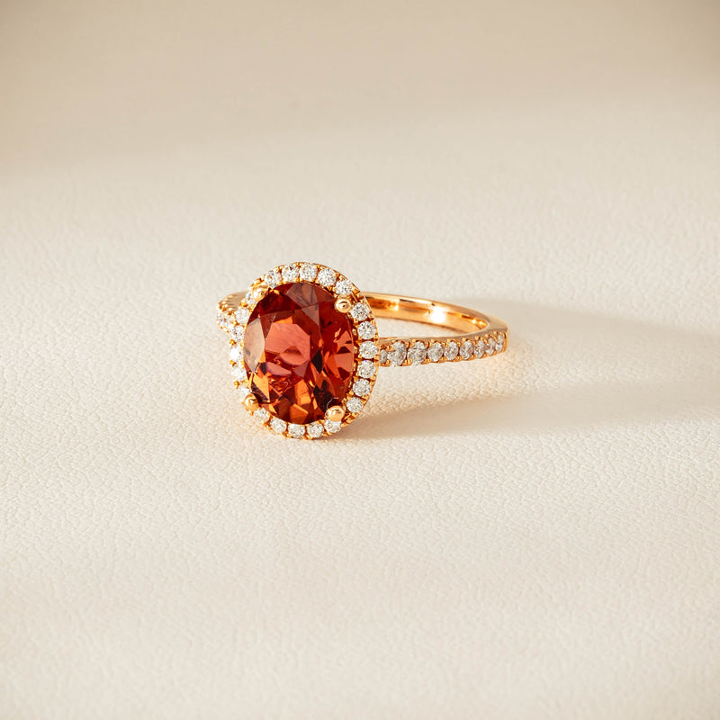 18ct Rose Gold 2.45ct Tourmaline & Diamond Sierra Ring - Ring - Walker & Hall