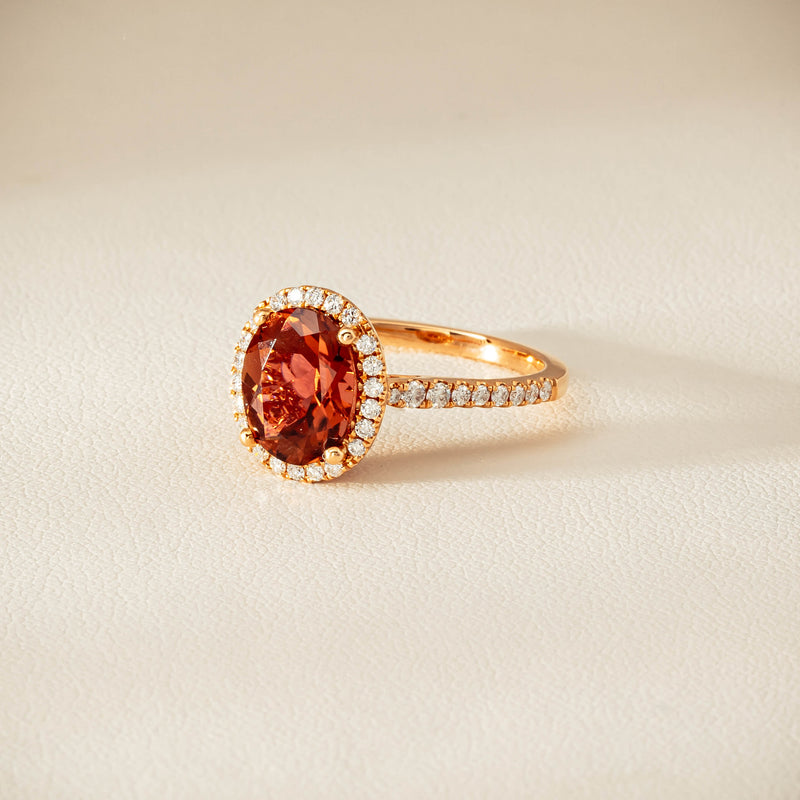 18ct Rose Gold 2.45ct Tourmaline & Diamond Sierra Ring - Ring - Walker & Hall
