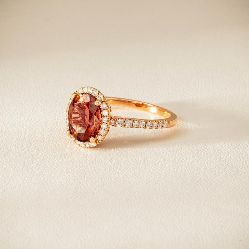 18ct Rose Gold 2.45ct Tourmaline & Diamond Sierra Ring - Ring - Walker & Hall