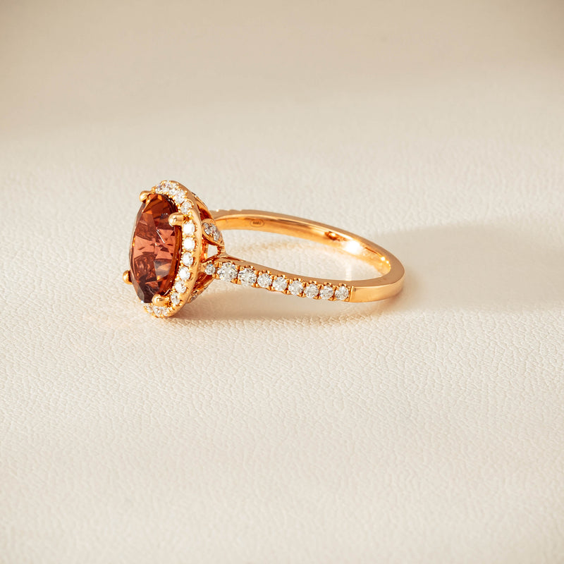 18ct Rose Gold 2.45ct Tourmaline & Diamond Sierra Ring - Ring - Walker & Hall