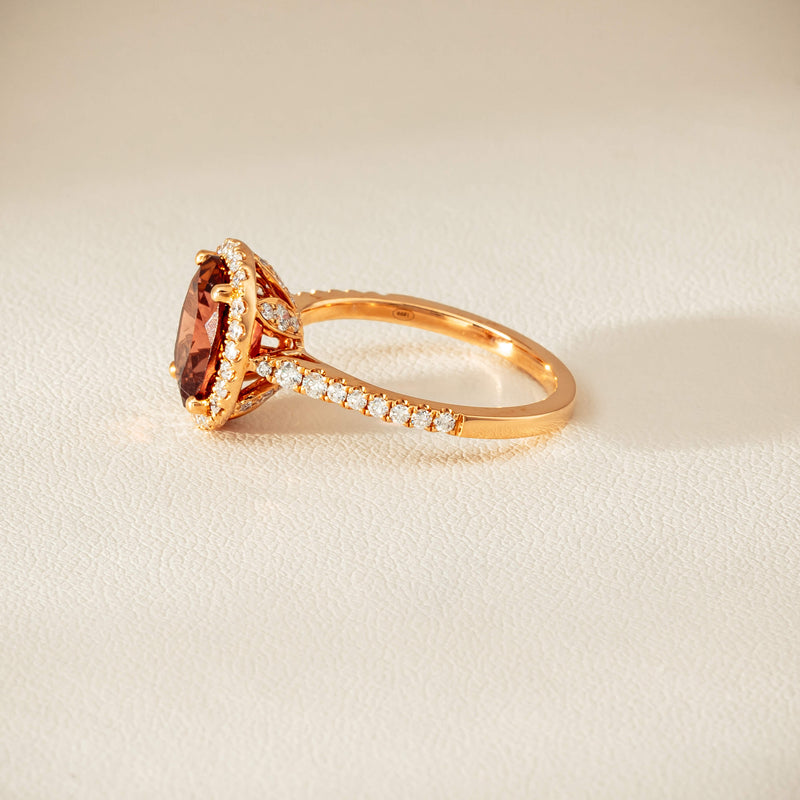 18ct Rose Gold 2.45ct Tourmaline & Diamond Sierra Ring - Ring - Walker & Hall