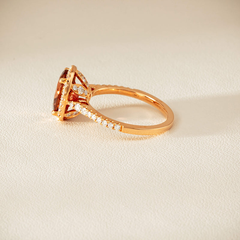 18ct Rose Gold 2.45ct Tourmaline & Diamond Sierra Ring - Ring - Walker & Hall