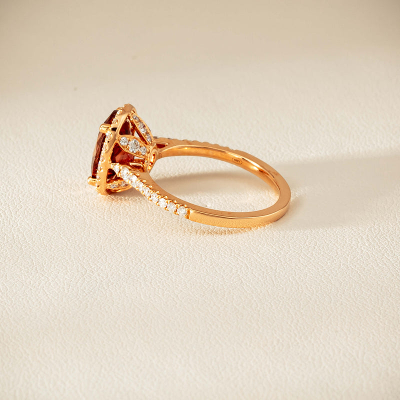 18ct Rose Gold 2.45ct Tourmaline & Diamond Sierra Ring - Ring - Walker & Hall