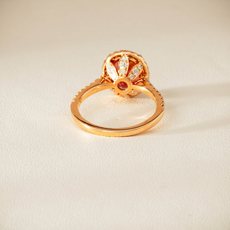 18ct Rose Gold 2.45ct Tourmaline & Diamond Sierra Ring - Ring - Walker & Hall