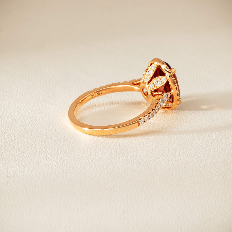 18ct Rose Gold 2.45ct Tourmaline & Diamond Sierra Ring - Ring - Walker & Hall