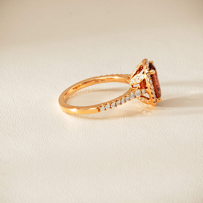18ct Rose Gold 2.45ct Tourmaline & Diamond Sierra Ring - Ring - Walker & Hall