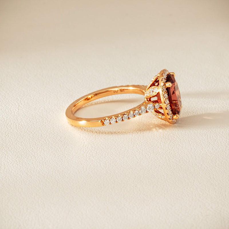 18ct Rose Gold 2.45ct Tourmaline & Diamond Sierra Ring - Ring - Walker & Hall