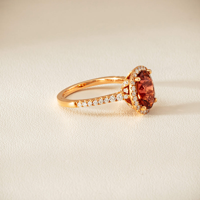 18ct Rose Gold 2.45ct Tourmaline & Diamond Sierra Ring - Ring - Walker & Hall