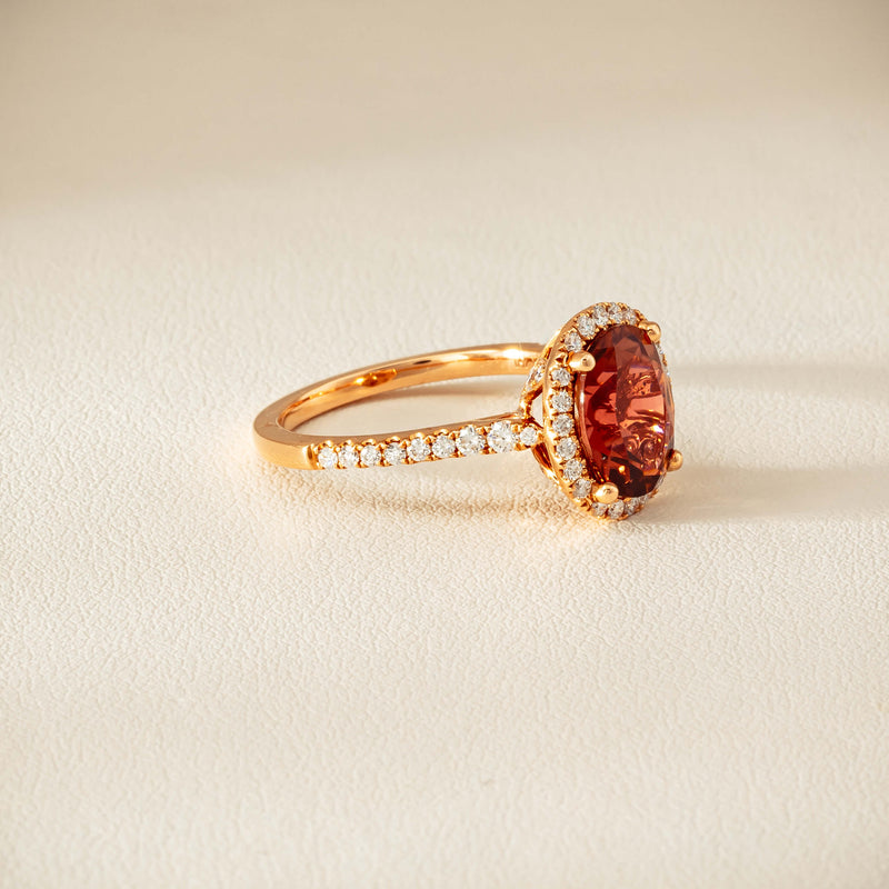 18ct Rose Gold 2.45ct Tourmaline & Diamond Sierra Ring - Ring - Walker & Hall