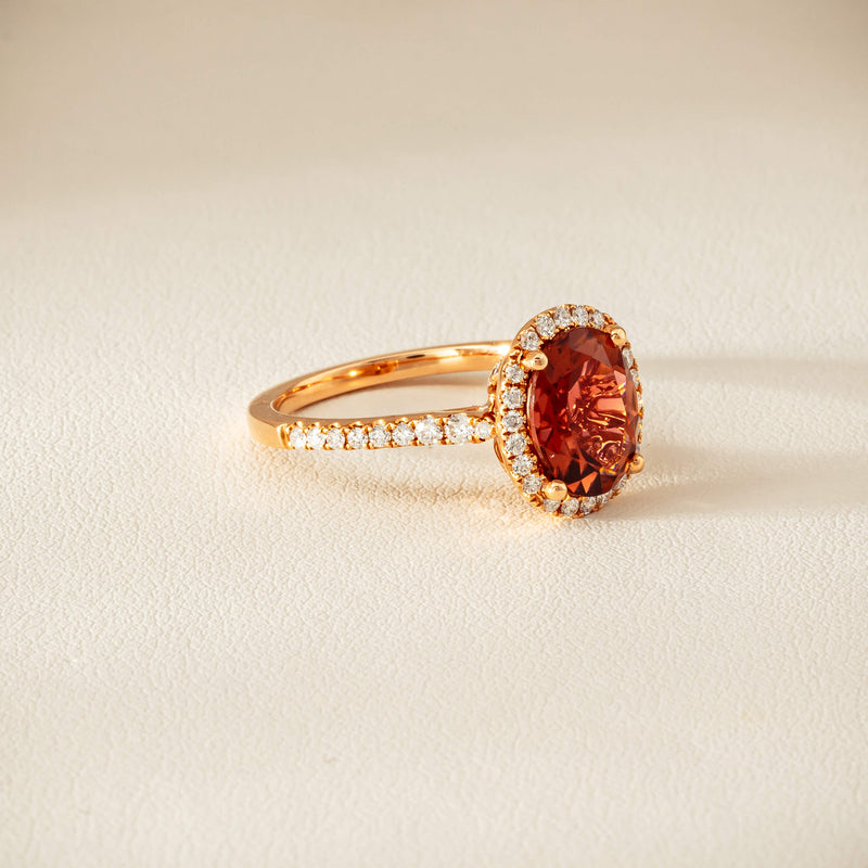 18ct Rose Gold 2.45ct Tourmaline & Diamond Sierra Ring - Ring - Walker & Hall