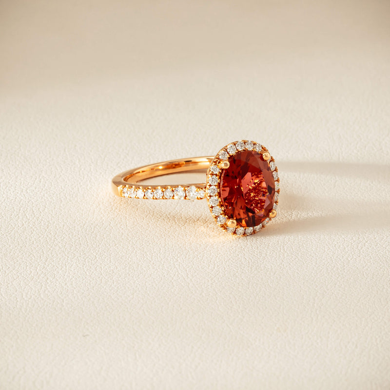 18ct Rose Gold 2.45ct Tourmaline & Diamond Sierra Ring - Ring - Walker & Hall
