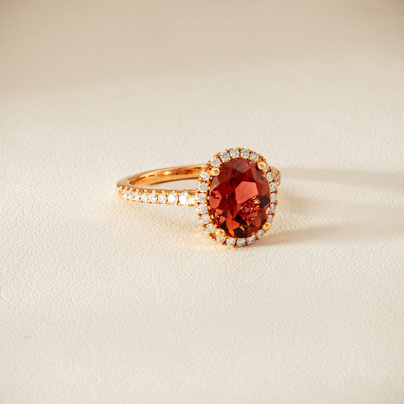 18ct Rose Gold 2.45ct Tourmaline & Diamond Sierra Ring - Ring - Walker & Hall