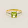 Deja Vu 14ct Yellow Gold Peridot & Diamond Ring - Ring - Walker & Hall