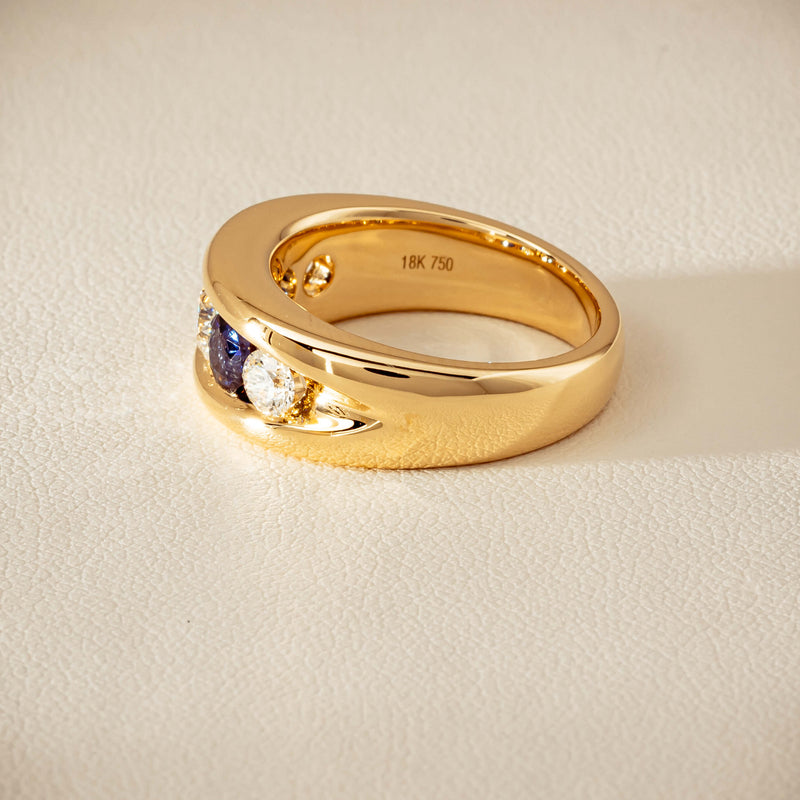 18ct Yellow Gold Sapphire & Diamond Eugenie Ring - Ring - Walker & Hall
